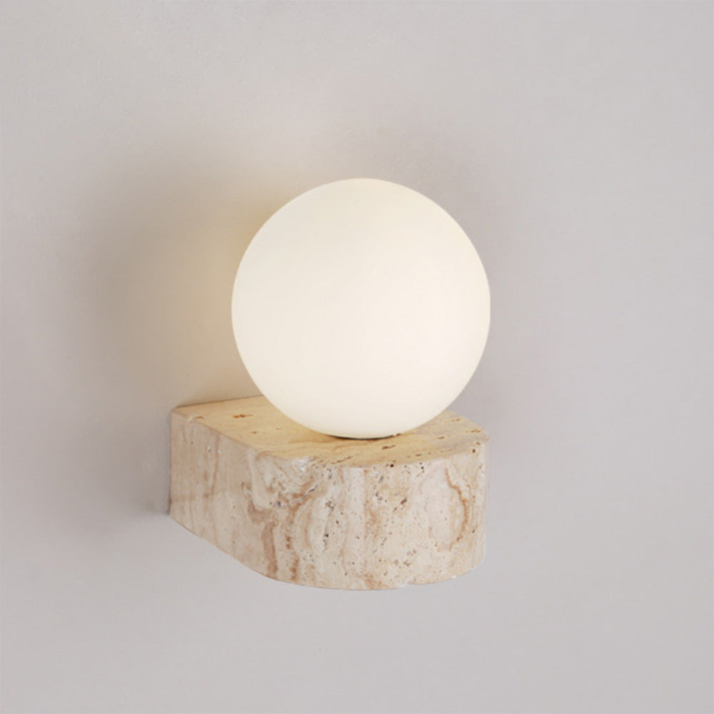 Creative Natural Yellow Travertine Led Wall Lamp